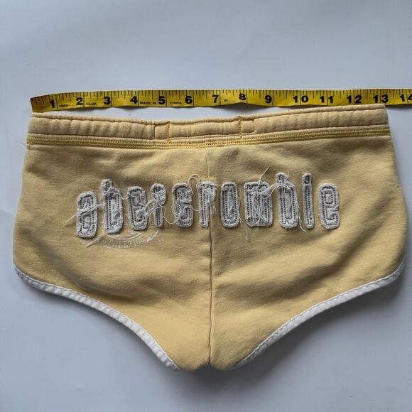 Vintage Y2k Abercrombie & Fitch Shorts Micro booty Sz Small Lounge 00's Low Rise - Picture 9 of 11
